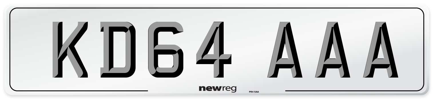 KD64 AAA Number Plate from New Reg